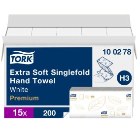   H3 100278 Tork Singlefold Extra Soft  Z hajtogatott kéztörlő papírtörlő
