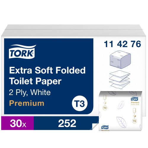 T3 114276 Tork Extra Soft hajtogatott toalettpapír