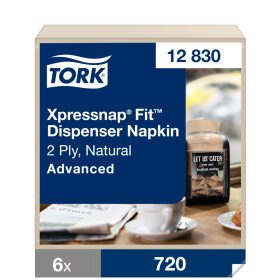   N14 12830 Tork Xpressnap Snack Extra Soft adagolós szalvéta Natúr