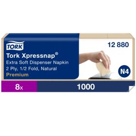  N4 12880 Tork Xpressnap Extra Soft adagolós szalvéta Natúr