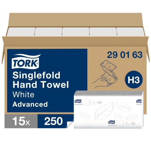 H3 290163 Tork Singlefold Soft  Z hajtogatású hajtogatott kéztörlő papírtörlő