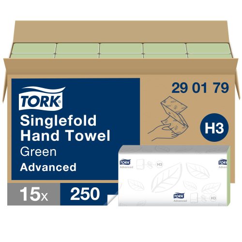 H3 290179 Tork Singlefold Z hajtogatású hajtogatott kéztörlő papírtörlő zöld