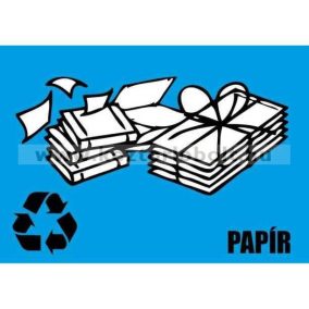   354220 Szelektív hulladékgyűjtő cimke papír felirat kék
