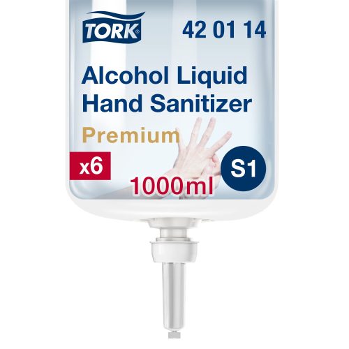 S1 420114 Tork alkoholos folyékony kézfertőtlenítő (régi cikkszám:420110) 6x1L