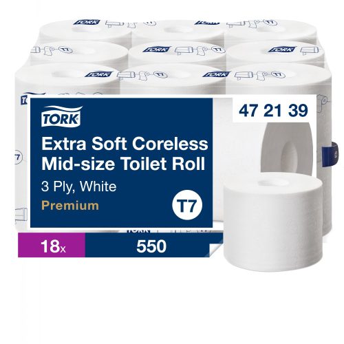 T7 472139 Tork Extra Soft belsőmag nélküli Mid-size toalettpapír