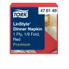 478149 Tork Premium Linstyle Dinner textilhatású szalvéta Piros