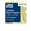 478712 Tork Premium Linstyle Dinner textilhatású szalvéta pezsgő 