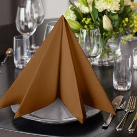   478727 Tork Premium Linstyle Dinner textilhatású szalvéta kakaó