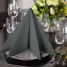   478882 Tork Premium Linstyle Dinner textilhatású szalvéta Antracit