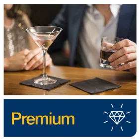   509528 Tork Premium Linstyle Dinner textilhatású koktélszalvéta Fekete