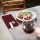 509604 Tork Premium Linstyle Dinner textilhatású Szervizszalvéta Piros