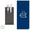 509606 Tork Premium Linstyle Dinner textilhatású Szervizszalvéta Fekete