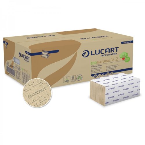 863044 Lucart EcoNatural V,  Z hajtogatású hajtású hajtogatott kéztörlő papírtörlő 