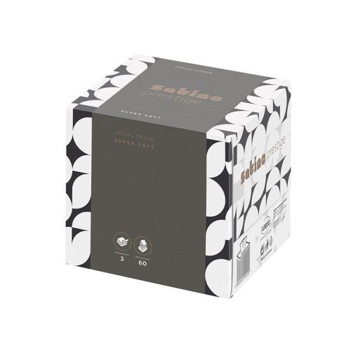 Satino Wepa Prestige kozmetikai kendő 3 rétegű, fehér, 60lap/csomag, 30 csomag/karton