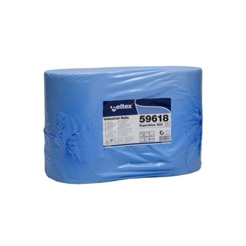 Celtex Superblue 1000 ipari törlő cellulóz, kék, 3 réteg, 180m, 500 lap, 36x36cm, 2 tekercs/zsugor