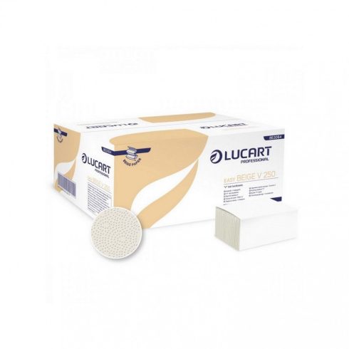Lucart Easy Beige V 250 1 rétegű recy natúr 20x250lap / karton, 32 karton/raklap