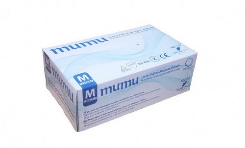 MUMU egyszerhasználatos latex fehér M, 100 db-os, 20 (doboz/karton)