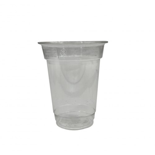 RPET Shaker pohár víztiszta Ø95mm 300ml SUP logóval (EU)