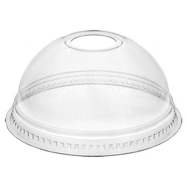RPET Shaker pohár gömb tető szívószál nyílással Ø95 mm (Coveris PL)