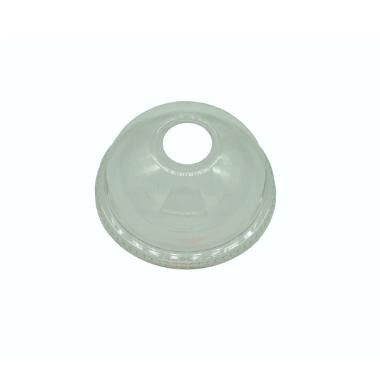 PET Shaker pohár gömb tető szívószál nyílással Ø78mm (Coveris PL)