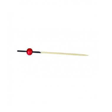 Bambusz jelölő pálcika piros gyönggyel - Kita - 70 mm