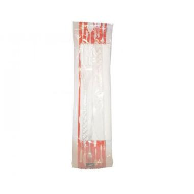 (2+1) Csomagolt evőeszköz-Superior-víztiszta villa+kés+2 rétegű szalvéta