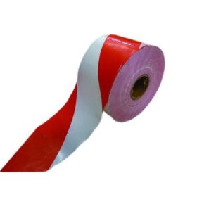   SIGTAPE-R Figyelmeztető szalag piros-fehér, 75mmx100m, nem ragadós