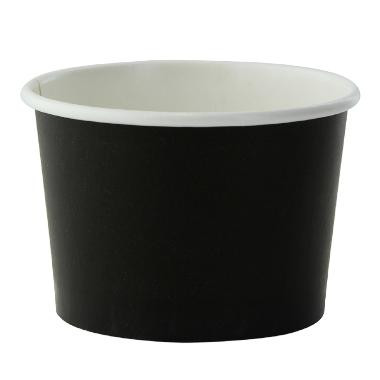 Papírtégely - fekete - 130 ml Ø74 mm