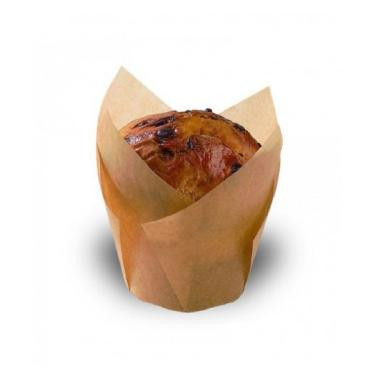 Muffin papír szilikonos - Tulip - 175 x 175 x 50 mm barna 150 ml