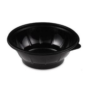   Salátás tál - Snap On - fekete, 600ml PET /Tető: 431-CSS0