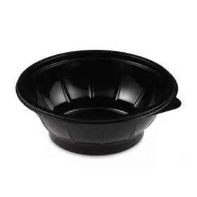   Salátás tál - Snap On - fekete, 600ml PET /Tető: 431-CSS0