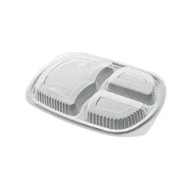   Grand Chef ovális tálca tető 3 részes PP víztiszta 255 x 185 x 35 mm CC80T25