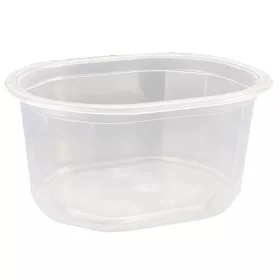   Oktogon tálka 500 ml PP víztiszta ÚJ (Coveris) 134693 (tető: 22000161)