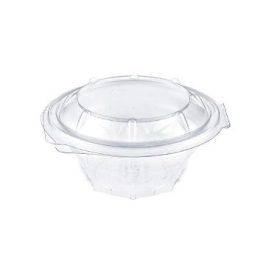   Egybefedeles kerek tálka - Luxy - 500 ml PET víztiszta (Hotform)