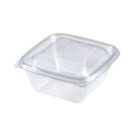   Dishy szögletes tál PET víztiszta 125x125x38mm 250ml (tető: 22200100)