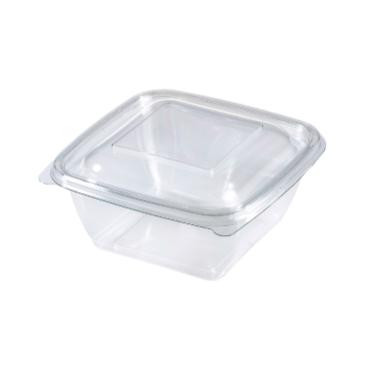 Dishy szögletes tál PET víztiszta 125x125x38mm 250ml (tető: 22200100)