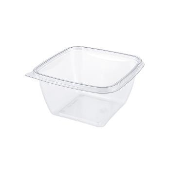 Dishy szögletes tál PET víztiszta 125x125x66mm 500ml