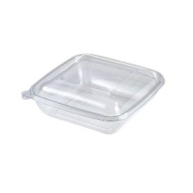   Dishy szögletes nagy tál PET víztiszta 190x190x32mm 500ml (tető: 22200051)