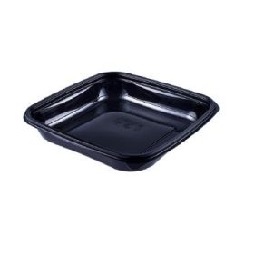   Dishy szögletes nagy tál PET fekete 190x190x32mm 500ml (tető: 22200051)