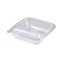  Dishy szögletes nagy tál PET víztiszta 190x190x32mm 750ml (tető: 22200051)