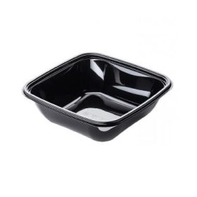   Dishy szögletes nagy tál PET fekete 190x190x56mm 1000ml (tető: 22200051)