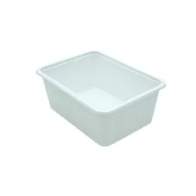  Szögletes alj 1000 ml PP fehér prémium (Coveris)  124412/134113