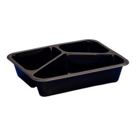   Mozaik tálka PP 3 részes fekete 560+340+250ml 227x178x50mm (D-9420C)