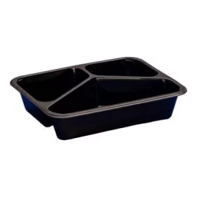   Mozaik tálka PP 3 részes fekete 560+340+250ml 227x178x50mm (D-9420C)
