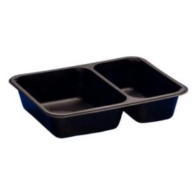  Mozaik tálka PP 2 részes fekete 700+600ml 227x178x50mm (D-9500C)
