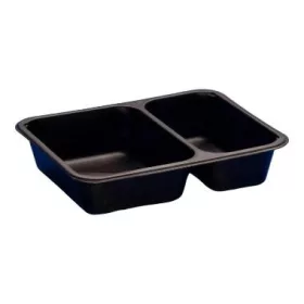   Mozaik tálka PP 2 részes fekete 590+500ml 227x178x41mm (D-9510C)