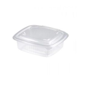   Egybefedeles szögletes doboz Hotty 142x125x46mm 375 ml PP víztiszta (Hotform)