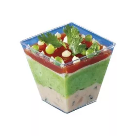   PS Moulipack szögletes víztiszta desszertes kehely, 69x69x65mm, 200ml