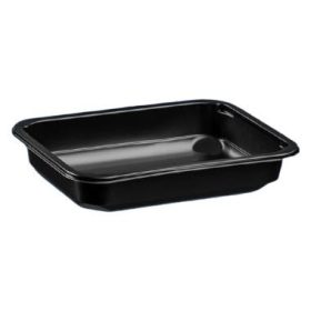   Fóliázható gasztro tálca PP fekete 187x137x25mm 450ml (GuillinPL) (tető:W2/601)