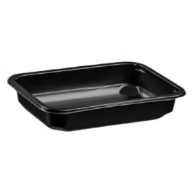   KIÁRUSÍTÁS Fóliázható gasztro tálca PP fekete 187x137x25mm 450ml (tető:W2/601)